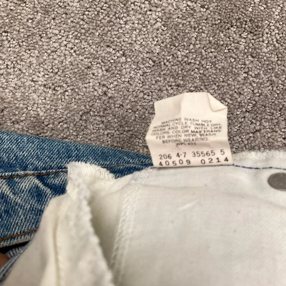 Levi's 505 Jeans Men 32W 32L Light Blue Orange Tab VTG USA Streetwear Retro